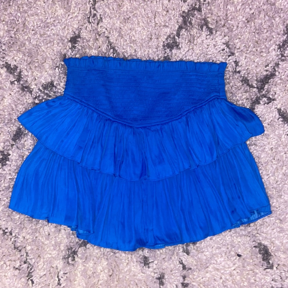 mustard seed blue tiered skirt